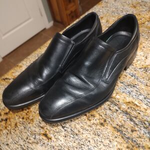 Ecco Men's Tray Tech Slip On Dress Shoes Black Leather Shoes Size US 12-12.5
